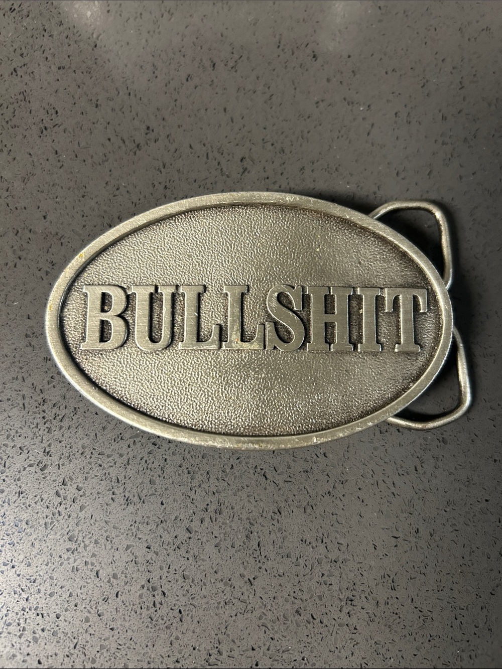 Metal Belt Buckle 1978 Capt Hawks Sky Patrol & Novelty Co - Bullshit